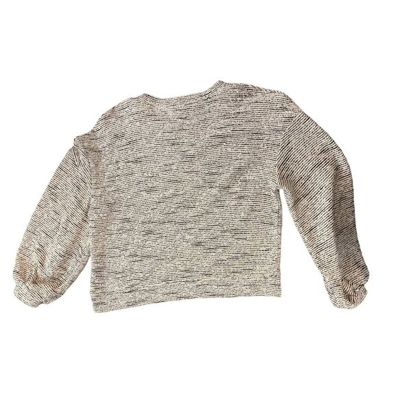 Texture & Thread Madewell Black White Round Neck Long Sleeved Sz M - Picture 2 of 10